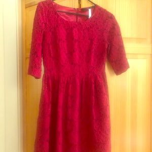 Floral lace red Kensie dress